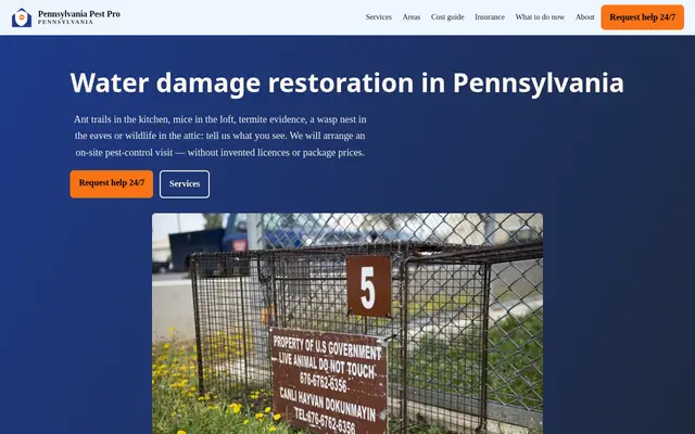 Home page of pennsylvaniapestpro.com