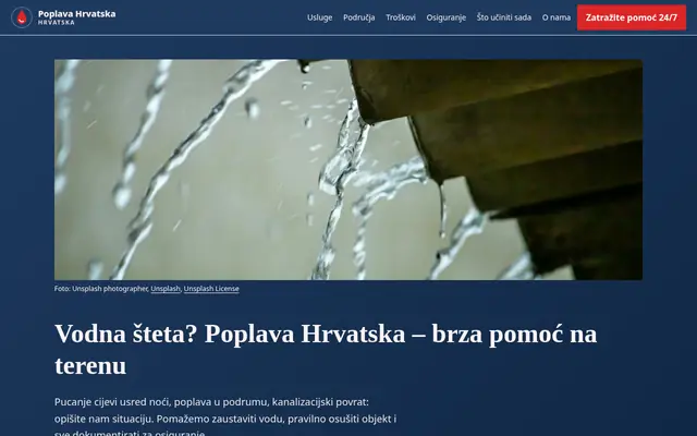 Home page of poplavahrvatska.com