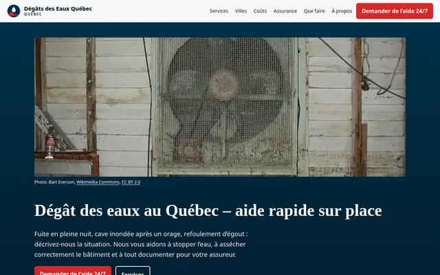 Home page of quebecdegatdeseaux.com