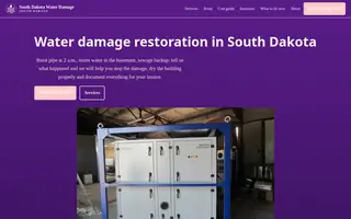 Home page of southdakotawaterdamage.com
