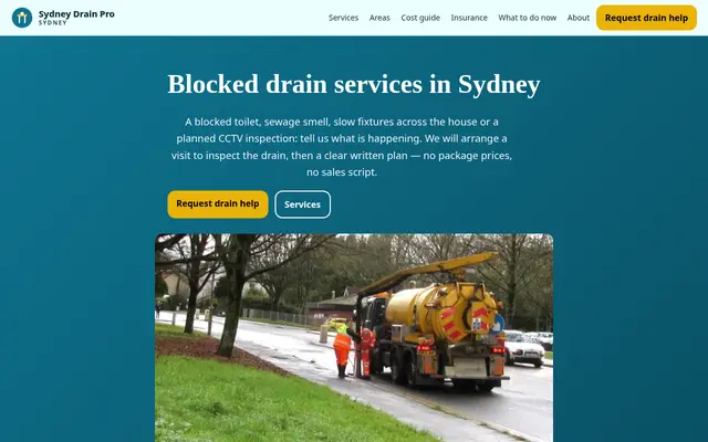 Home page of sydneydrainpro.com