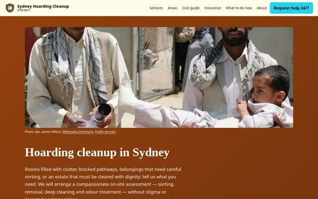 Home page of sydneyhoardingcleanup.com