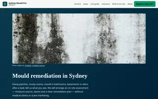 Home page of sydneymouldpro.com