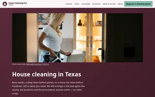 Home page of texascleaningpro.com