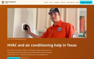 Home page of texasheatingpro.com