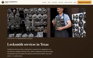 Home page of texaslocksmithpro.com