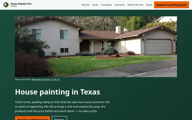 Home page of texaspainterpro.com