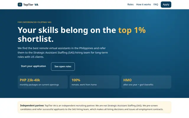 Home page of toptierva.com