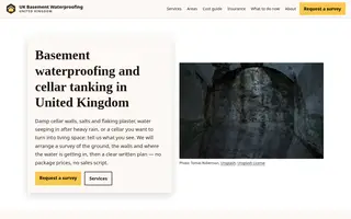 Home page of ukbasementwaterproofing.co.uk