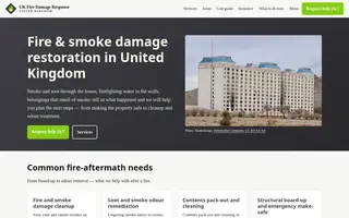 Home page of ukfiredamage.co.uk