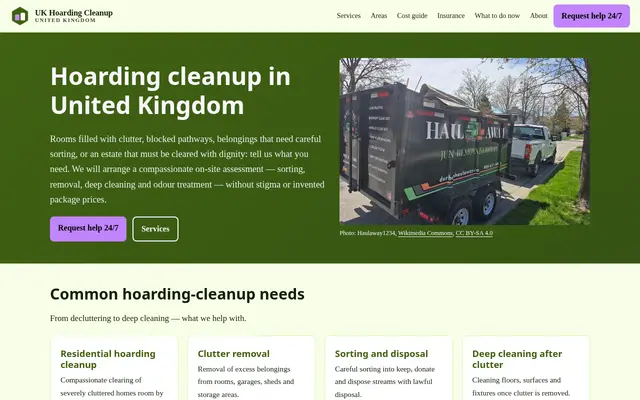Home page of ukhoardingcleanup.co.uk