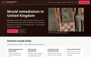 Home page of ukmouldremediation.co.uk