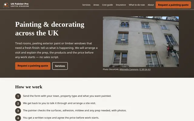 Home page of ukpainterpro.co.uk