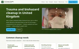 Home page of uktraumacleaning.co.uk