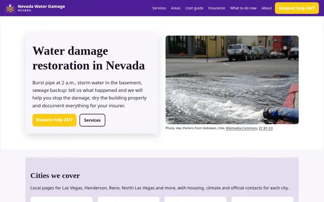 Home page of waterdamagenevada.com