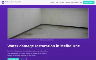 Home page of waterdamagepromelbourne.com